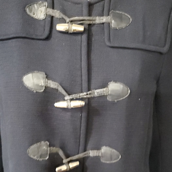 Sandro Women's Navy Toggle Pea Coat - Picture 7 of 17